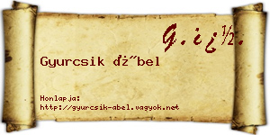 Gyurcsik Ábel névjegykártya
