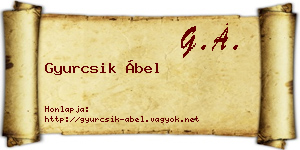 Gyurcsik Ábel névjegykártya